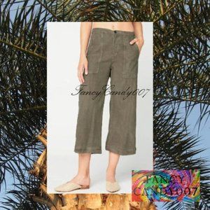 New!! Flicker Wide-Leg Cropped  Snap Detailed 🐆